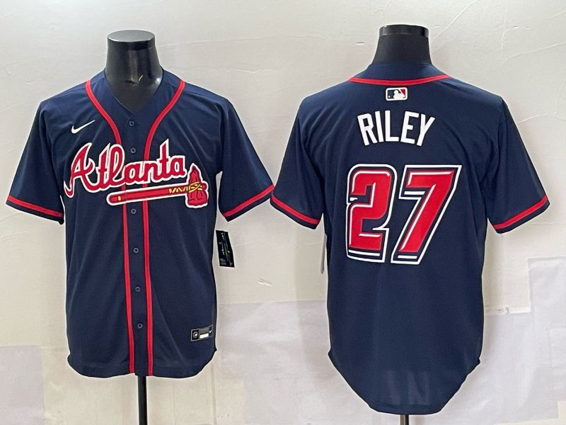 Men Atlanta Braves #27 Riley Drak Blue Nike 2025 MLB Jersey style 01
